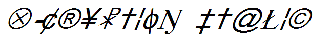 X-Cryption Italic