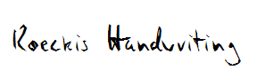 Koeckis Handwriting