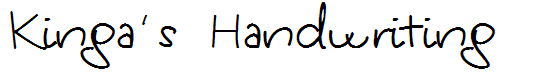 Kinga's Handwriting