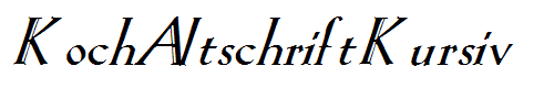 KochAltschriftKursiv