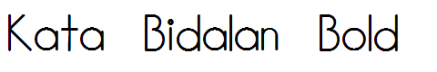 Kata Bidalan Bold
