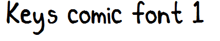 Key's comic font 1