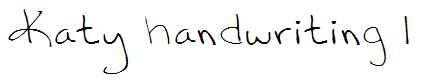 Katy handwriting 1
