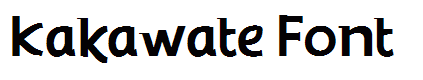 Kakawate Font