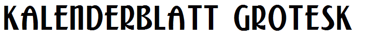 Kalenderblatt Grotesk