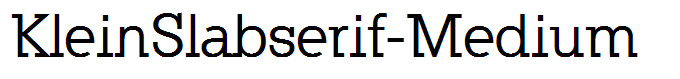 KleinSlabserif-Medium