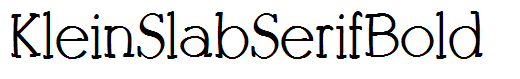 KleinSlabSerifBold