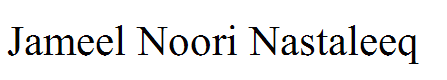 Jameel Noori Nastaleeq