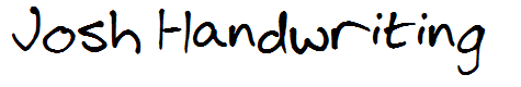 Josh Handwriting