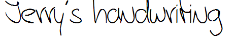 Jerry's handwriting