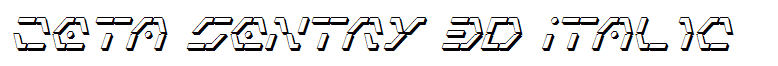 Zeta Sentry 3D Italic