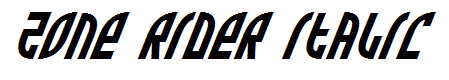 Zone Rider Italic