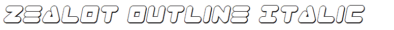 Zealot Outline Italic