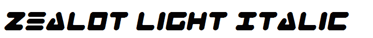Zealot Light Italic