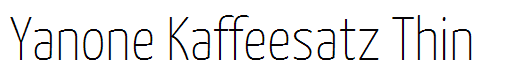 Yanone Kaffeesatz Thin
