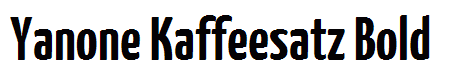 Yanone Kaffeesatz Bold