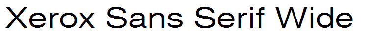 Xerox Sans Serif Wide