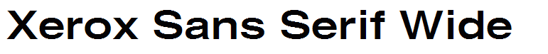 Xerox Sans Serif Wide