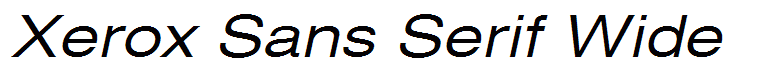 Xerox Sans Serif Wide