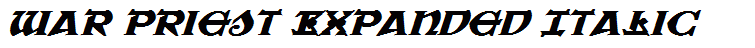 War Priest Expanded Italic