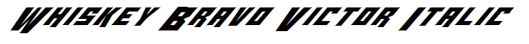 Whiskey Bravo Victor Italic