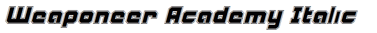 Weaponeer Academy Italic