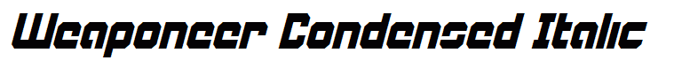 Weaponeer Condensed Italic