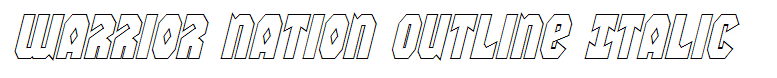 Warrior Nation Outline Italic