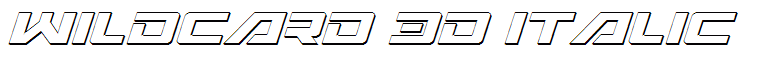 Wildcard 3D Italic