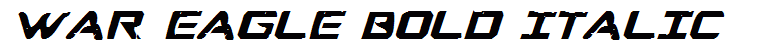 War Eagle Bold Italic