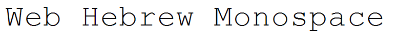 Web Hebrew Monospace