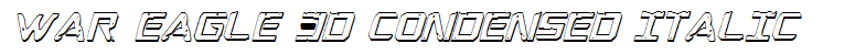 War Eagle 3D Condensed Italic
