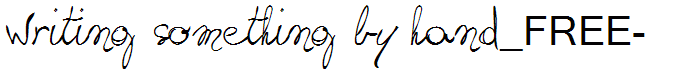 writing something by hand_FREE-