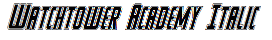 Watchtower Academy Italic
