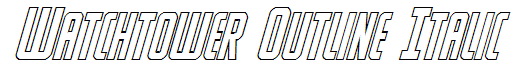 Watchtower Outline Italic