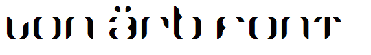 von Arb Font