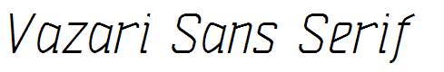 Vazari Sans Serif