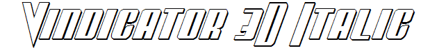Vindicator 3D Italic