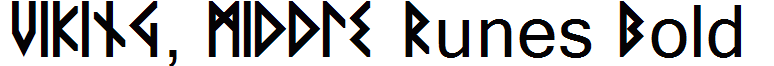 VIKING, MIDDLE Runes Bold