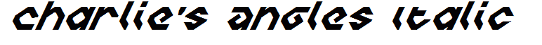 Charlie's Angles Italic