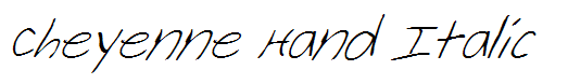 Cheyenne Hand Italic
