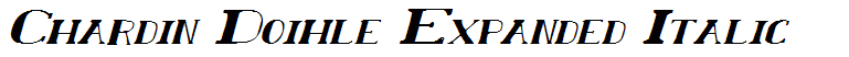 Chardin Doihle Expanded Italic