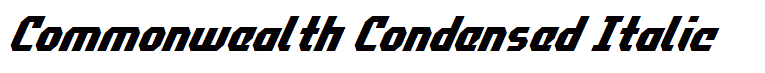 Commonwealth Condensed Italic