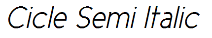 Cicle Semi Italic