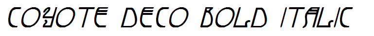 Coyote Deco Bold Italic