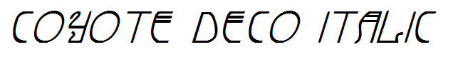 Coyote Deco Italic