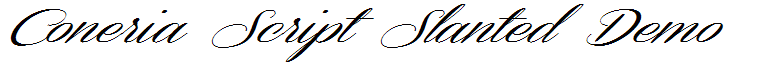 Coneria Script Slanted Demo