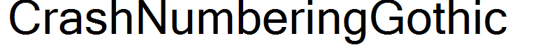 CrashNumberingGothic