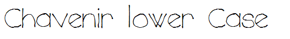 Chavenir Lower Case