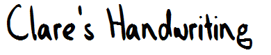 Clare's Handwriting